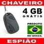 Chaveiro Espião Cartão 4gb Câmera Dvr Filmadora Spy Espiã